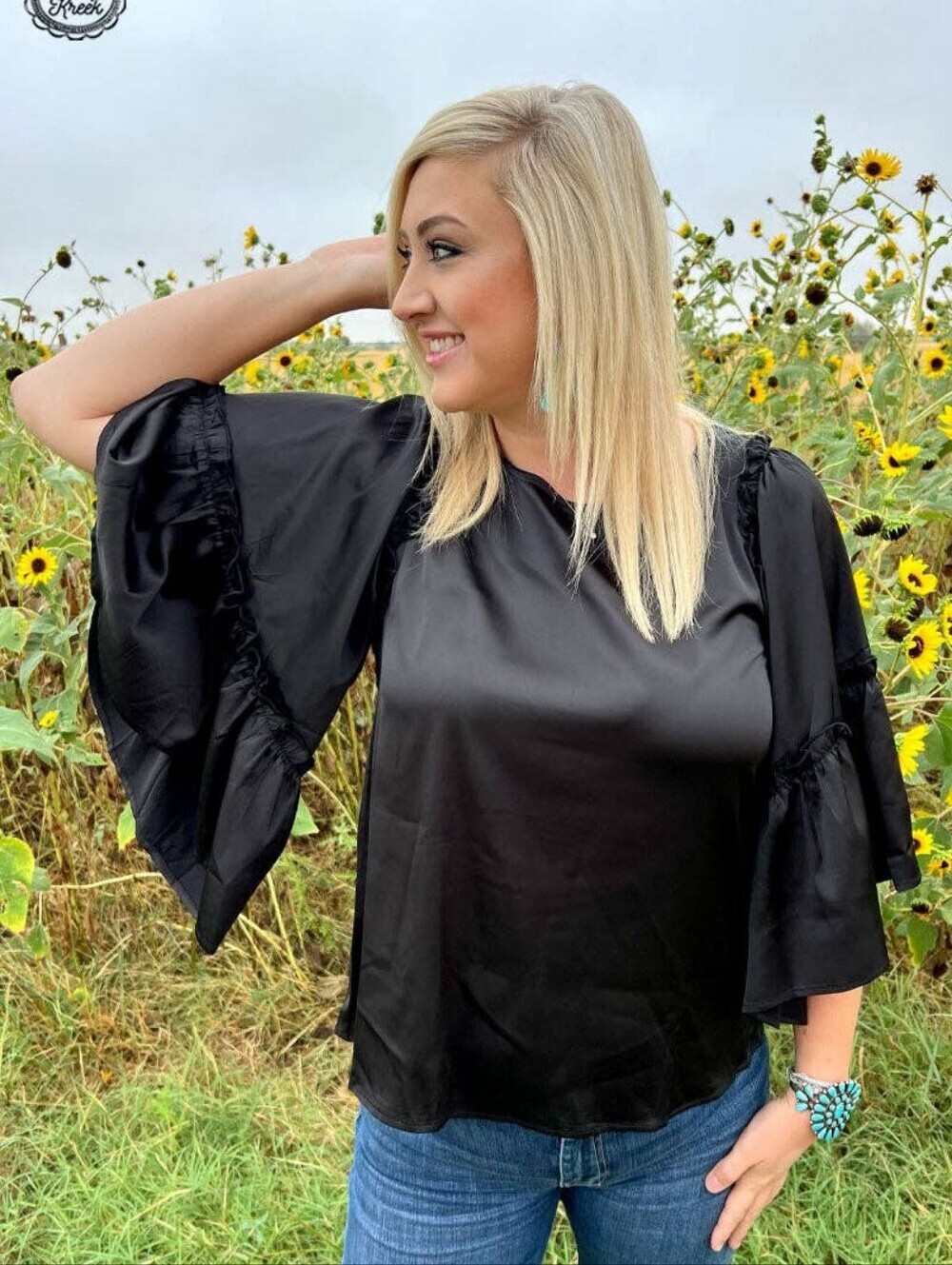 NWT Sterling Kreek Into the Night Top Black